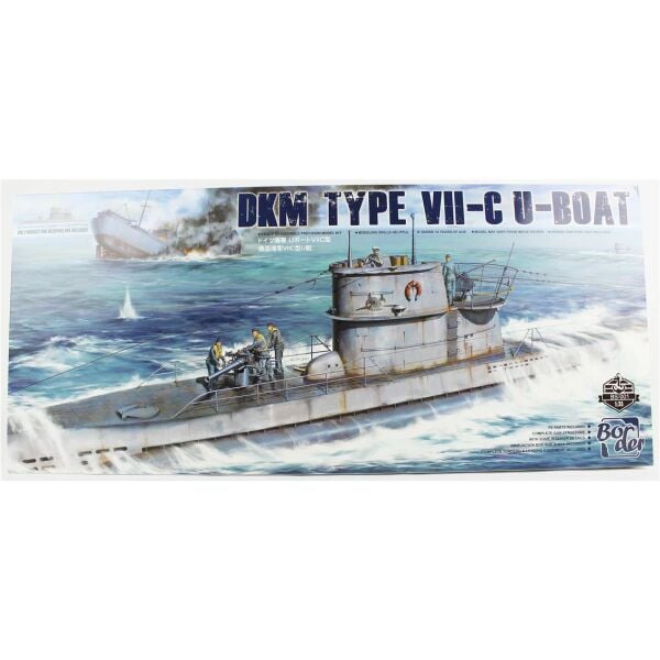 Border BS-001 1/35 Ölçek, DKM Type VII-C U-Boat Güverte Kesiti, Plastik Model Kiti