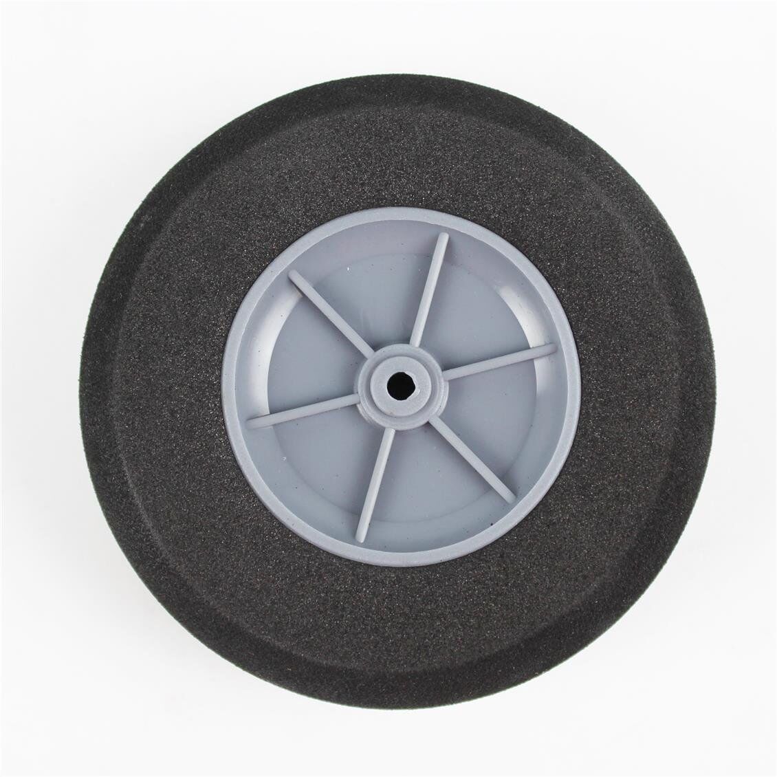 Haoye HY006-00115 Süper Hafif Tekerlek, Sünger Lastikli, Gri Jantlı, Dış Çap 90mm.× Göbek 4mm× Genişlik 30mm, 21.8 gr, 2 Adet