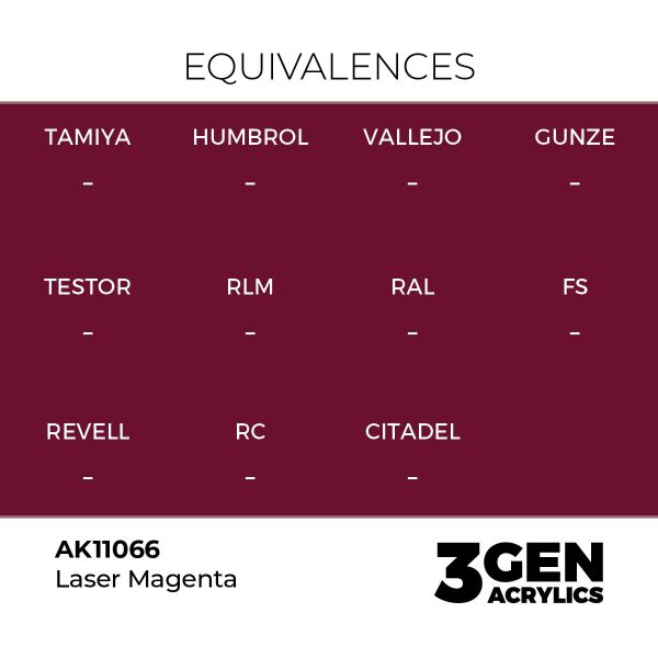 AK 11066 17 ml. Laser Magenta, 3GEN Akrilik Model Boyası