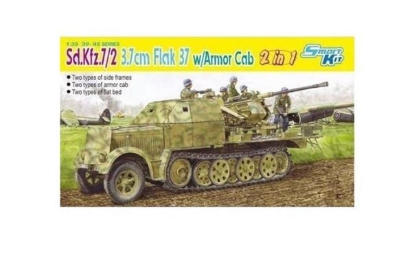 Dragon 6542 1/35 Ölçek, Sd.Kfz.7/2 3.7cm FlaK 37 Uçaksavar Kamyonu Plastik Model Kiti