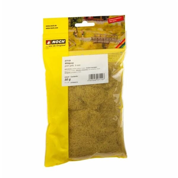 Noch 7119 Statik Çayır Dokusu, Yeşil Tonları, 9mm. 50 gram, Diorama Malzemesi