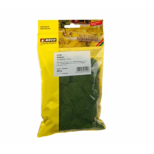 Noch 7120 Statik Çayır Dokusu, Koyu Yeşil, 9mm. 50 gram, Diorama Malzemesi