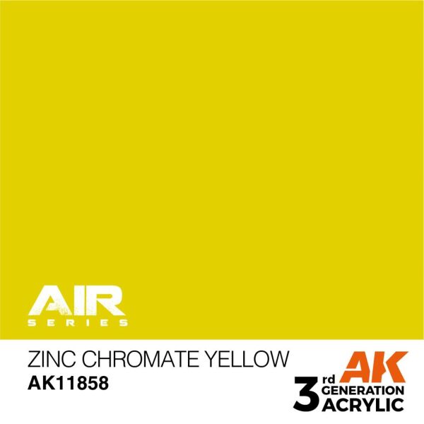 AK 11858 17 ml. Zinc Chromate Yellow, Aircraft Serisi 3GEN Akrilik Model Boyası