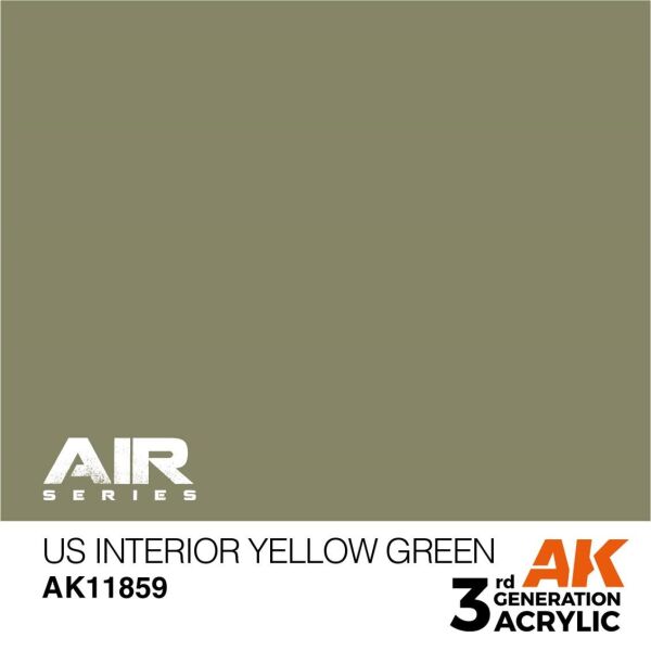 AK 11859 17 ml. US Interior Yellow Green, Aircraft Serisi 3GEN Akrilik Model Boyası