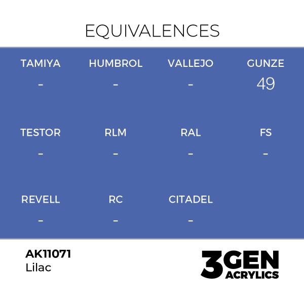 AK 11071 17 ml. Lilac, 3GEN Akrilik Model Boyası