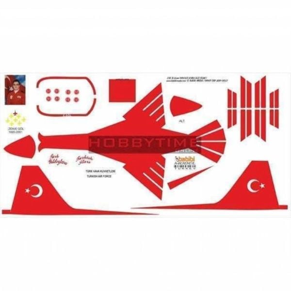 Babibi DBT01053 1/48 Ölçek, Türk Yıldızları Old-1, Dekal Çıkartma
