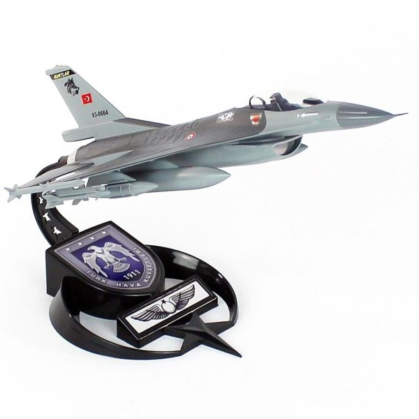 AkbaModel 1/48 Ölçek, F-16 Kurt Filo Muharip Savaş Uçağı, Sergilemeye Hazır Standlı Model
