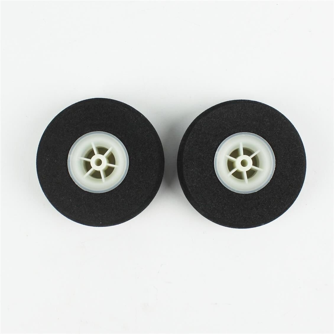 Haoye HY006-00503 Süper Hafif Tekerlek, Sünger Lastikli, Beyaz Jantlı, Dış Çap 60mm.× Göbek 3.5mm× Genişlik 19mm, 2 Adet