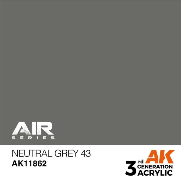 AK 11862 17 ml. Neutral Grey 43, Aircraft Serisi 3GEN Akrilik Model Boyası