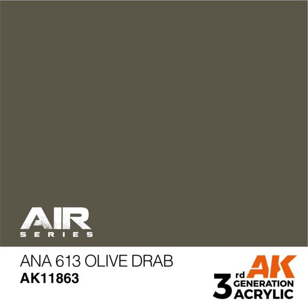 AK 11863 17 ml. ANA 613 Olive Drab, Aircraft Serisi 3GEN Akrilik Model Boyası