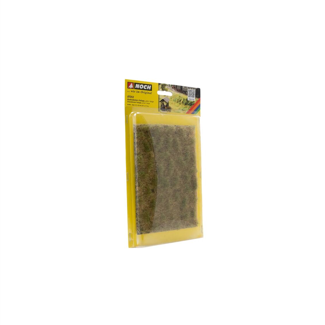 Noch 7253 Yer Örtücü Folyaj, Bej-Yeşil, 12x18 cm., Diorama Malzemesi