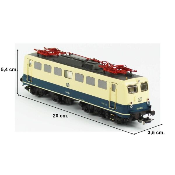 Piko (Expert) 51910 1/87 Ölçek, 140 beigeblau, DB 4.Dönem, PluX22 Dekoderli ve Sesli, Model Tren Elektrikli Lokomotifi