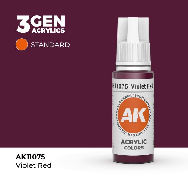 AK 11075 17 ml. Violet Red, 3GEN Akrilik Model Boyası