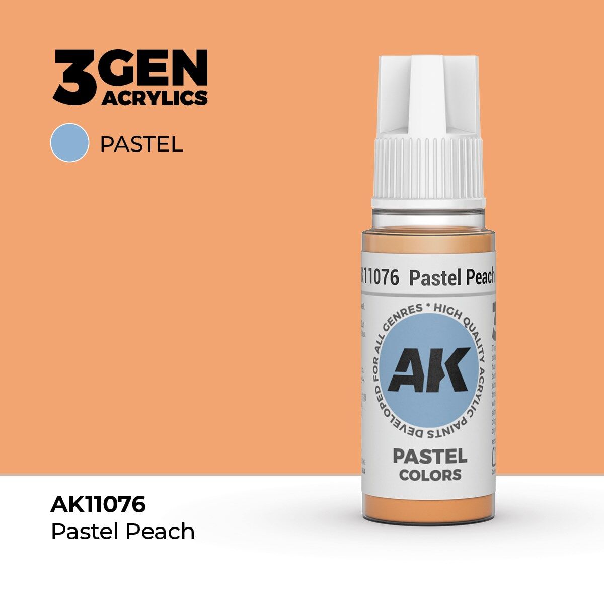 AK 11076 17 ml. Pastel Peach, 3GEN Akrilik Model Boyası