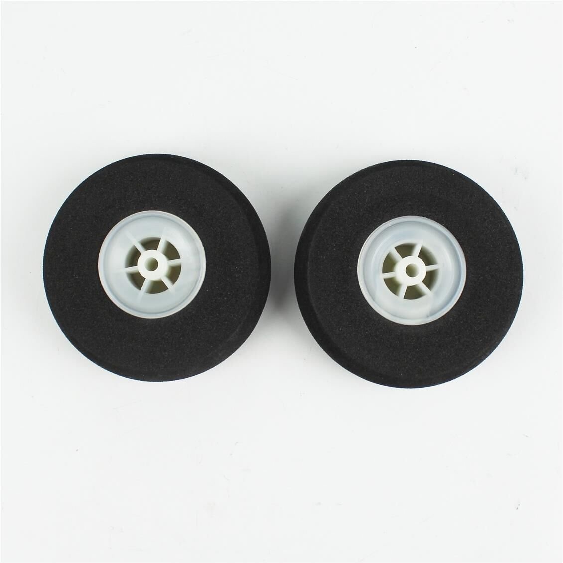 Haoye HY006-00507 Süper Hafif Tekerlek, Sünger Lastikli, Beyaz Jantlı, Dış Çap 70mm.× Göbek 4mm× Genişlik 21mm, 2 Adet