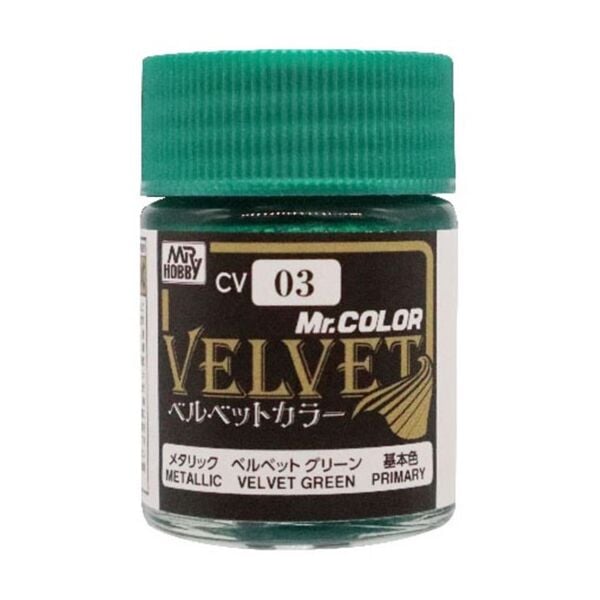 Mr.Hobby CV-03 18 ml.  Green, Mr.Color Velvet Serisi Model Boyası
