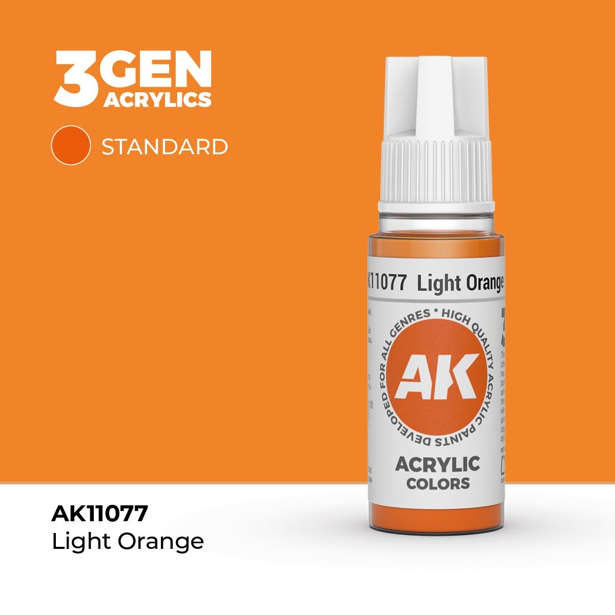 AK 11077 17 ml. Light Orange, 3GEN Akrilik Model Boyası