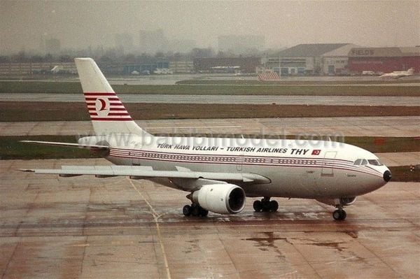 Babibi DAT01149 1/200 Ölçek, Thy, Airbus A310, Retro Şema, Dekal Çıkartma