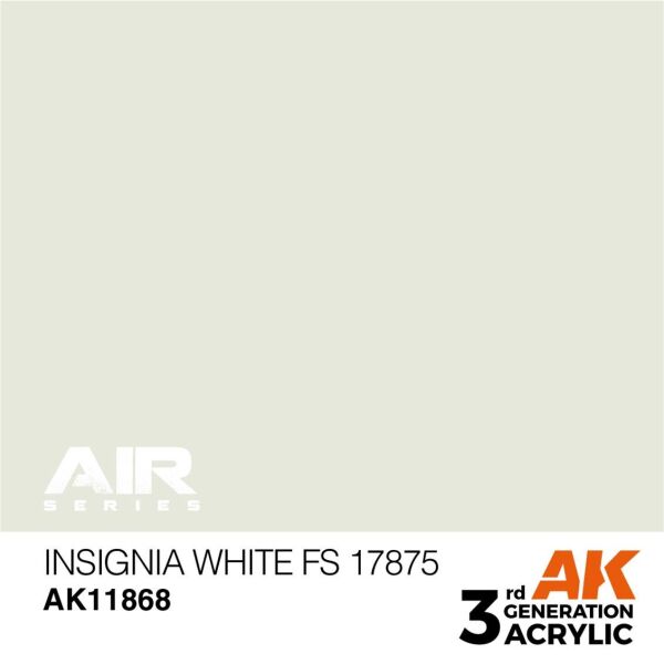 AK 11868 17 ml. Insignia White FS 17875, Aircraft Serisi 3GEN Akrilik Model Boyası