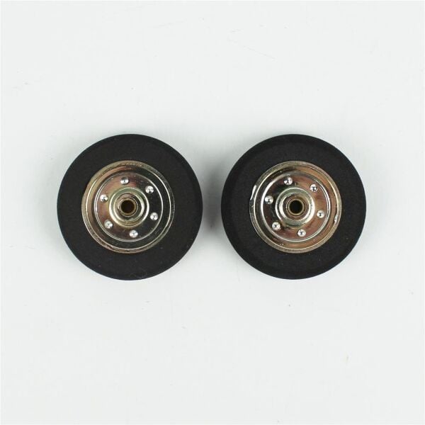 Haoye HY006-03102 Süper Hafif Tekerlek, Sünger Lastikli, Elektroliz Jantlı, Dış Çap 35mm.× Göbek 3mm.× Genişlik 9mm, 2 Adet