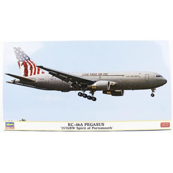 Hasegawa 41 10865 1/200 Ölçek, KC-46A Pegasus (157 ARW Spirit of Portsmouth), Savaş Uçağı Plastik Model Kiti