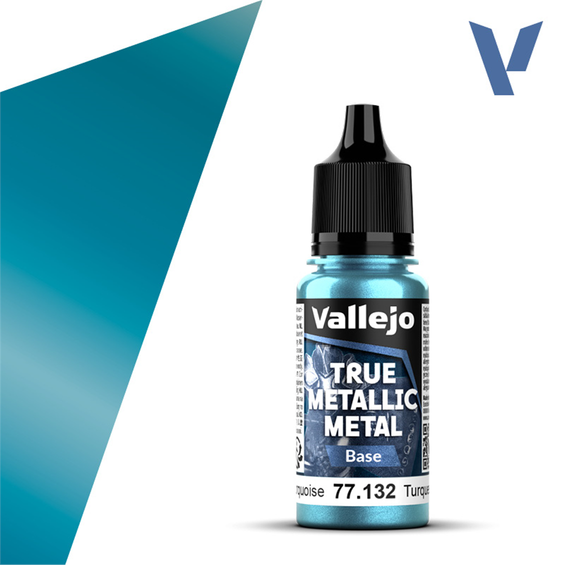 Vallejo 77132 18 ml. Hydra Turquoise, Base, True Metallic Metal (TMM) Serisi Model Boyası