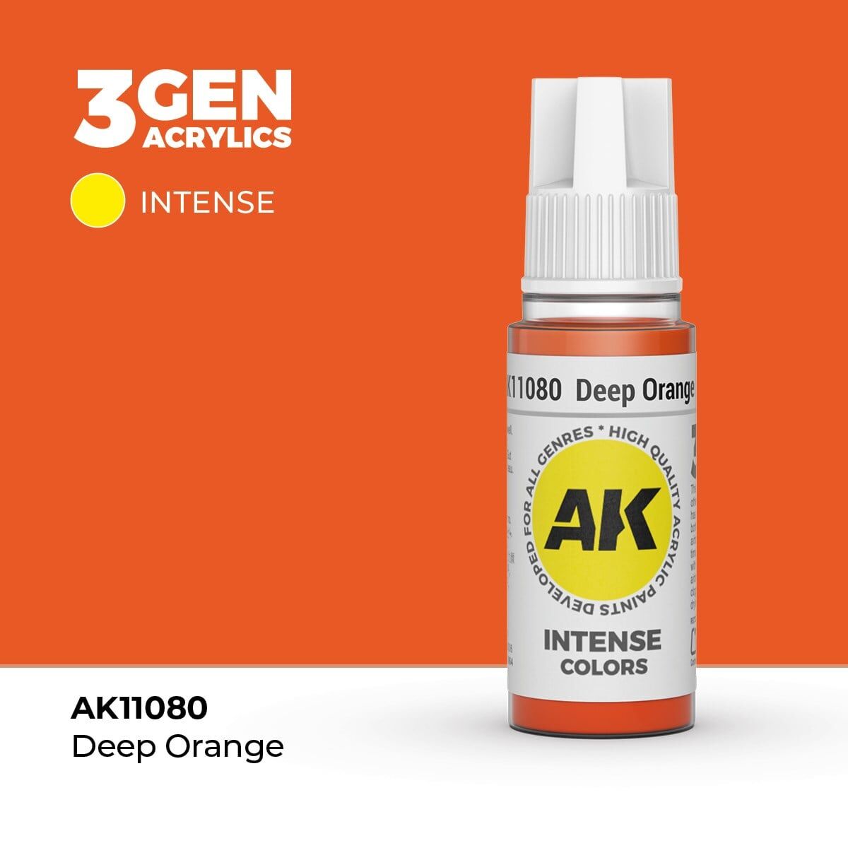 AK 11080 17 ml. Deep Orange, 3GEN Akrilik Model Boyası