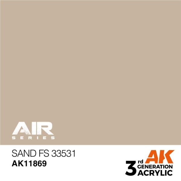 AK 11869 17 ml. Sand FS 33531, Aircraft Serisi 3GEN Akrilik Model Boyası