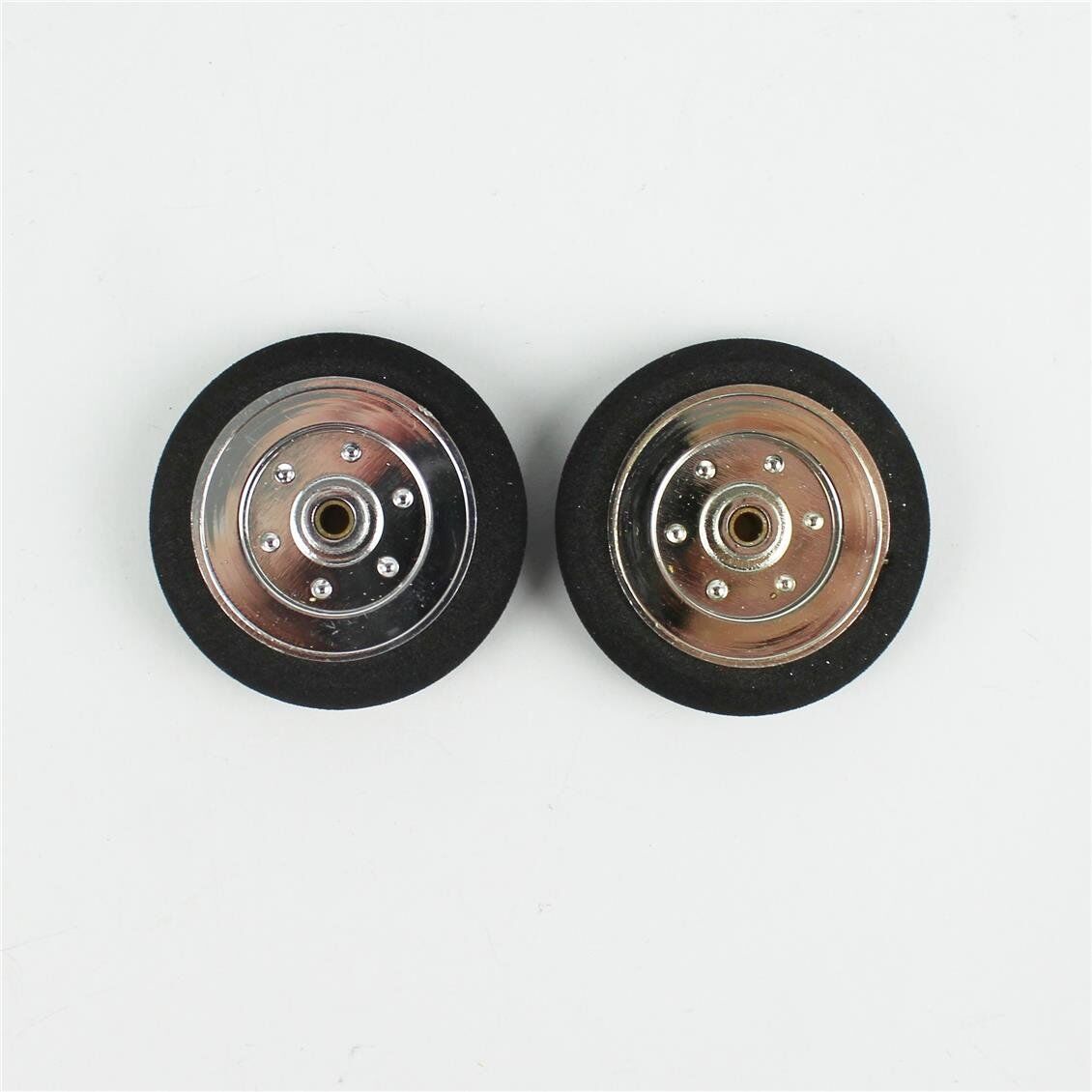 Haoye HY006-03103 Süper Hafif Tekerlek, Sünger Lastikli, Elektroliz Jantlı, Dış Çap 40mm.× Göbek 3mm.× Genişlik 9mm, 2 Adet