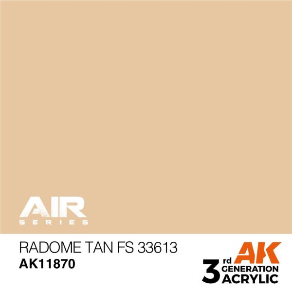 AK 11870 17 ml. Radome Tan FS 33613, Aircraft Serisi 3GEN Akrilik Model Boyası