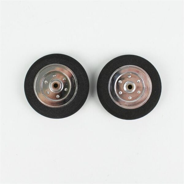 Haoye HY006-03104 Süper Hafif Tekerlek, Sünger Lastikli, Elektroliz Jantlı, Dış Çap 45mm.× Göbek 3mm.× Genişlik 9mm, 2 Adet