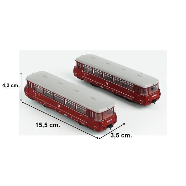 Piko (Expert) 52891 1/87 Ölçek, VT 2.09 Panorama, VB DR 3.Dönem, PluX22 Dekoderli ve Sesli, Model Tren Dizel Tramvayı