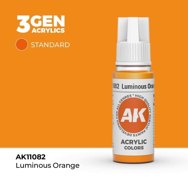 AK 11082 17 ml. Luminous Orange, 3GEN Akrilik Model Boyası