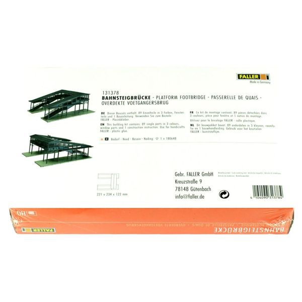 Faller 131378 1/87 Ölçek, Üst Geçit Platformu, Plastik Model Kiti