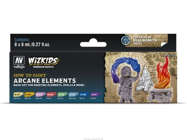 Vallejo 80258 8x8 ml. Arcane Elements, Wizkits Serisi Model Boyası Seti