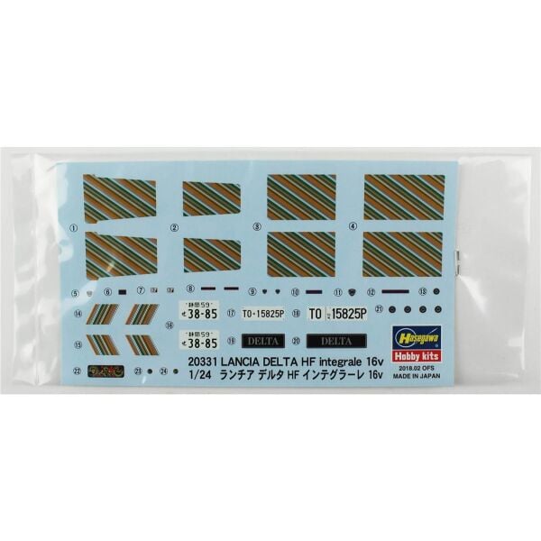 Hasegawa 20710 1/24 Ölçek, Lancia Delta HF Integrale 16v, Otomobil Plastik Model Kiti