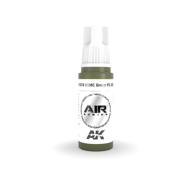 AK 11874 17 ml. USMC Green FS 34095, Aircraft Serisi 3GEN Akrilik Model Boyası