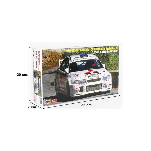 Hasegawa 20712 1/24 Ölçek, Mitsubishi Lancer (Carisma GT) Evolution IV (2000 Rally Sanremo), Otomobil Plastik Model Kiti