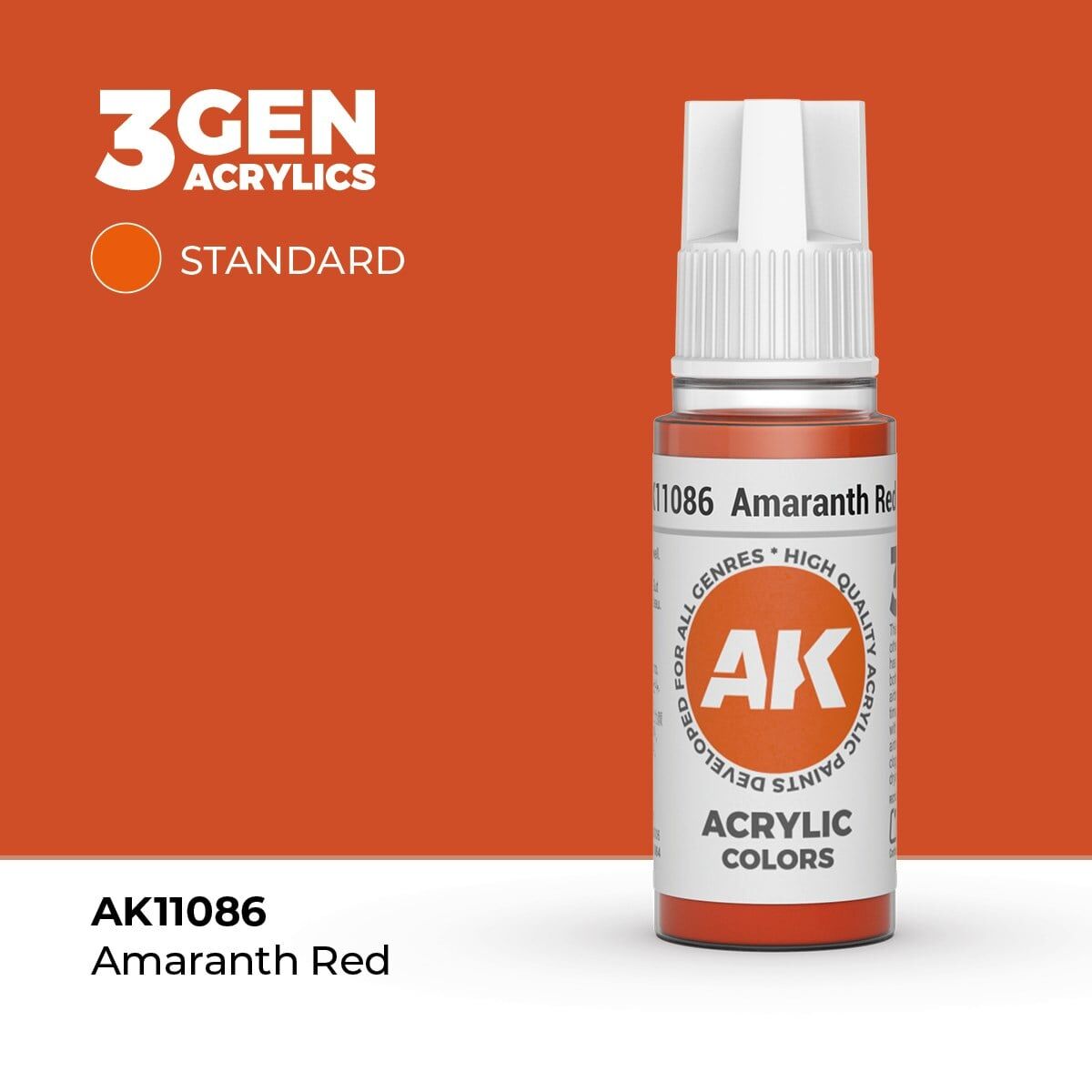 AK 11086 17 ml. Amaranth Red, 3GEN Akrilik Model Boyası