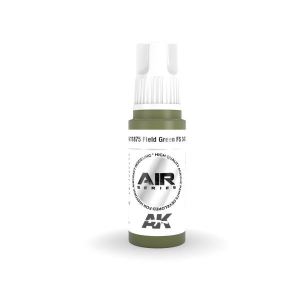 AK 11875 17 ml. Field Green FS 34097, Aircraft Serisi 3GEN Akrilik Model Boyası