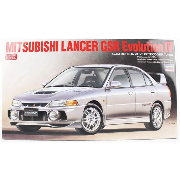 Hasegawa 20726 1/24 Ölçek, Mitsubishi Lancer GSR Evolution IV, Otomobil Plastik Model Kiti