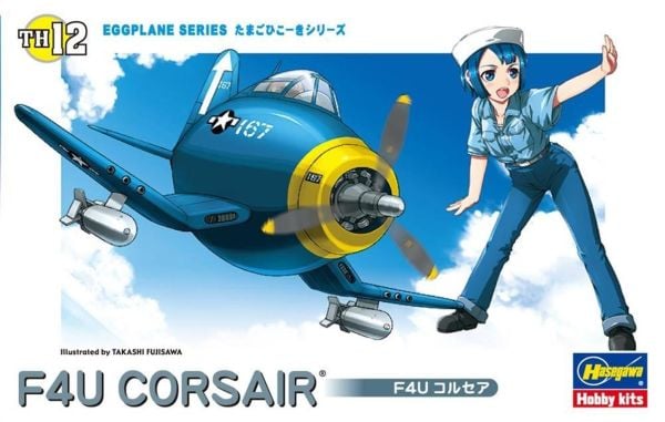 Hasegawa TH12 60122 F4U Corsair, Savaş Uçağı (Eggplane Serisi), Plastik Model kiti