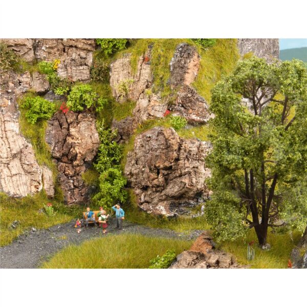 Noch 8810 Mantardan Yapılmış Kaya Parçaları, Kahve Tonları, 80 gram, Diorama Malzemesi