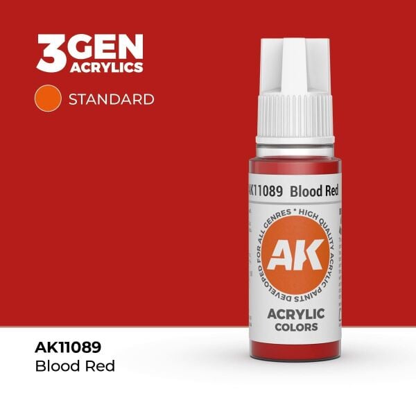 AK 11089 17 ml. Blood Red, 3GEN Akrilik Model Boyası