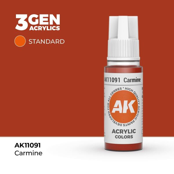 AK 11091 17 ml. Carmine, 3GEN Akrilik Model Boyası