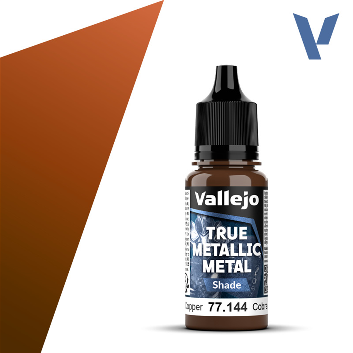 Vallejo 77144 18 ml. Ancient Copper, Shade, True Metallic Metal (TMM) Serisi Model Boyası