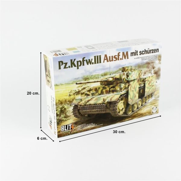 Takom 8002 1/35 Ölçek, Alman Orta Tankı Schürzen Zırhlı Panzer III (Versiyon M), Plastik Model kiti