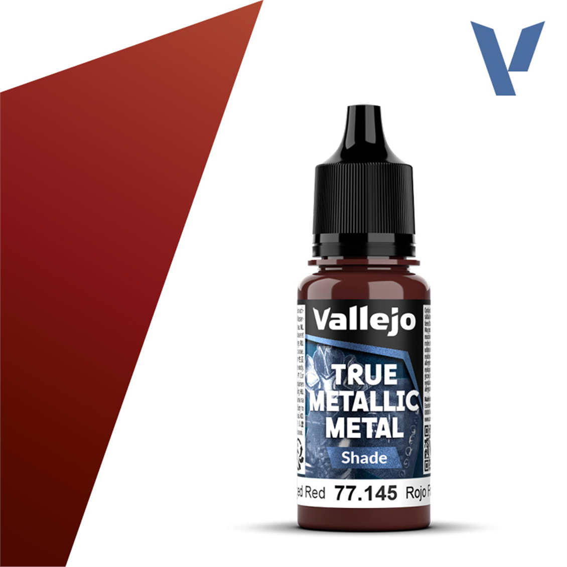 Vallejo 77145 18 ml. Forged Red, Shade, True Metallic Metal (TMM) Serisi Model Boyası
