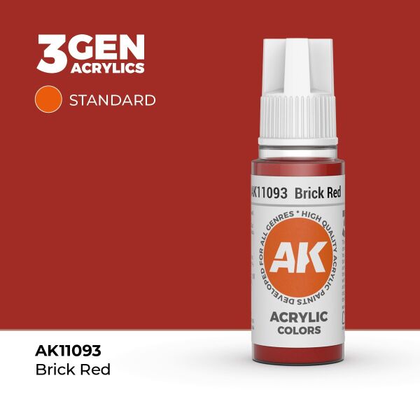 AK 11093 17 ml. Brick Red, 3GEN Akrilik Model Boyası
