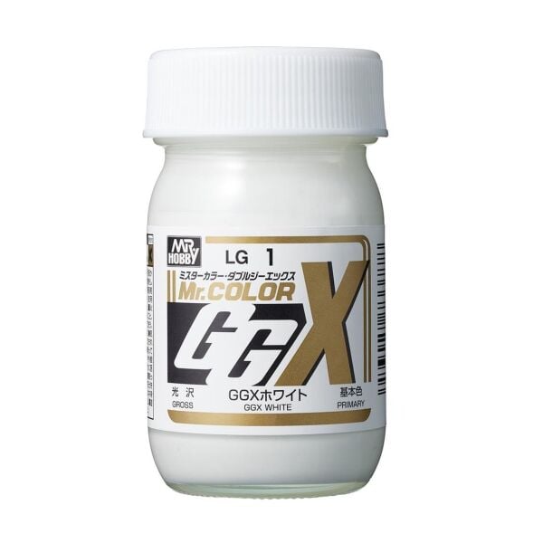 Mr.Hobby LG-001 60 ml. GGX (Double G), White, Mr.Color Serisi Akrlik Resin Model Boyası